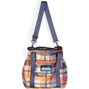 Unisex Can Do Canister Cabin Plaid Zipper Tote with Water Bottle Pockets and Adj